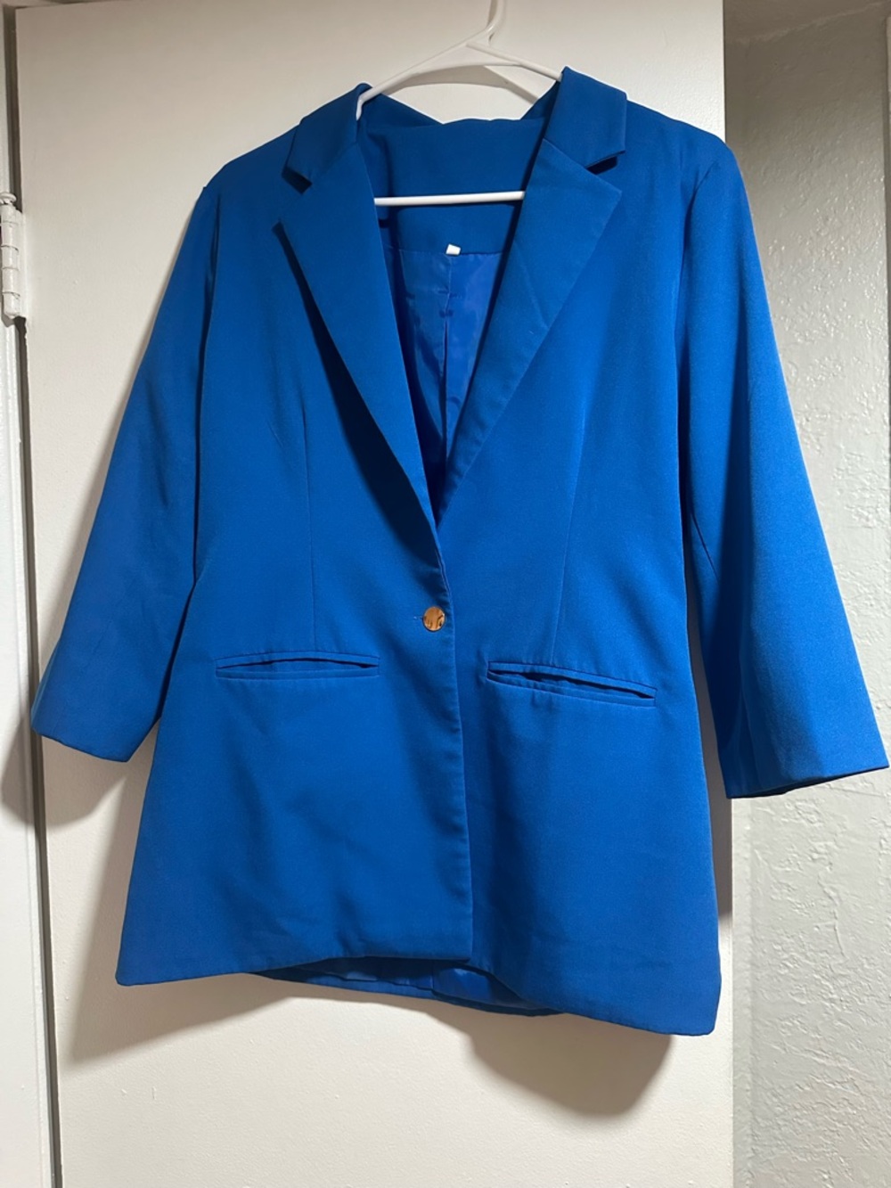 Women's Royal Blue Single-Button Blazer and Shorts